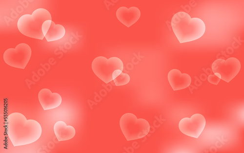 ハートの背景　すかし加工