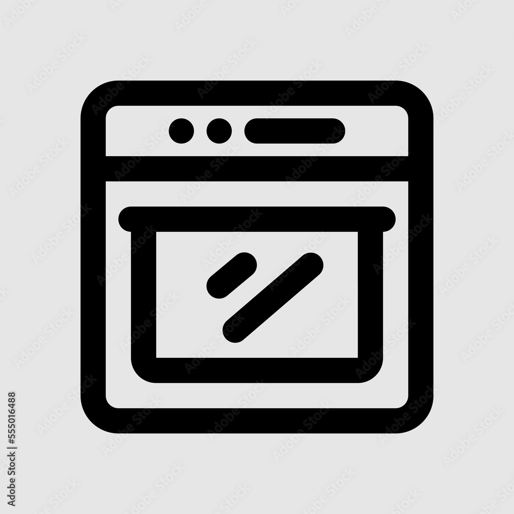 Oven icon in line style about furniture, use for website mobile app presentation Oven icon in line style about furniture, use for website mobile app presentation