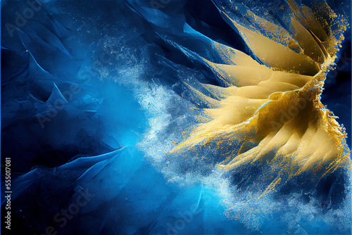 precious blue and gold luxu...