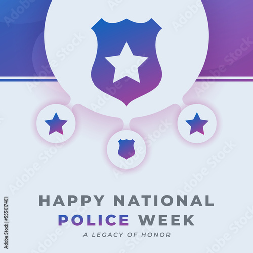 Happy National Police Week Celebration Vector Design Illustration for Background, Poster, Banner, Advertising, Greeting Card
