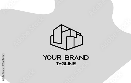 Building Logo | Simple Design | Line Logo Design