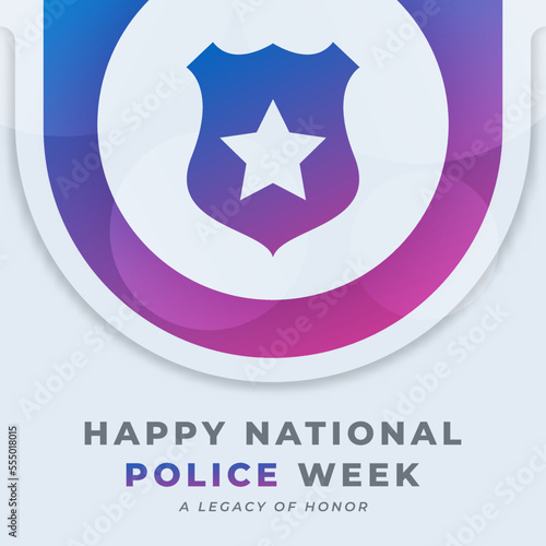 Happy National Police Week Celebration Vector Design Illustration for Background, Poster, Banner, Advertising, Greeting Card
