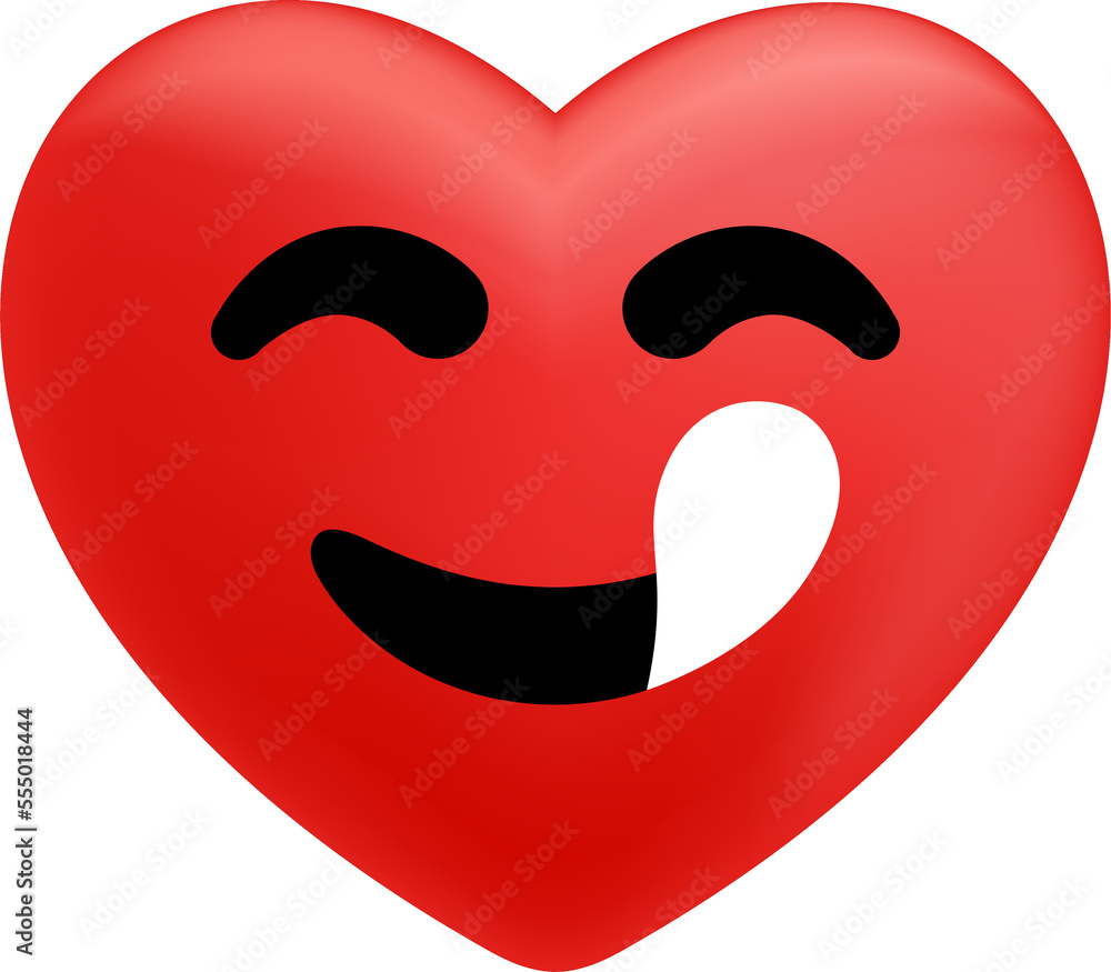 Heart Cartoon Emoticons, Character face expressions and Emotional reaction Heart Cartoon Emoticons, Character face expressions and Emotional reaction