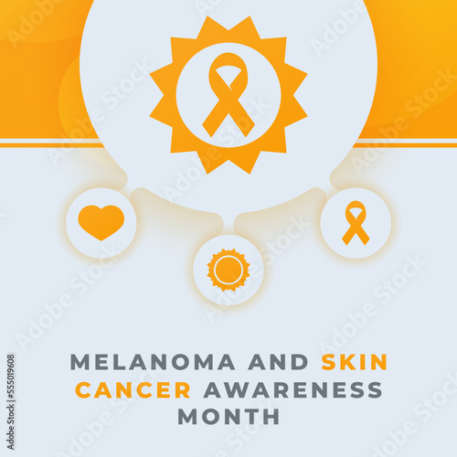 Happy Melanoma and Skin Cancer Awareness Month Celebration Vector Design Illustration for Background, Poster, Banner, Advertising, Greeting Card