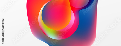Fluid abstract background, round shapes and circle flowing design for wallpaper, banner, background or landing © antishock