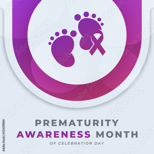 Happy Prematurity Awareness Month Celebration Vector Design Illustration for Background, Poster, Banner, Advertising, Greeting Card