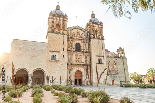 Santo Domingo Cathedral in historic Oaxaca city center, Mexico.