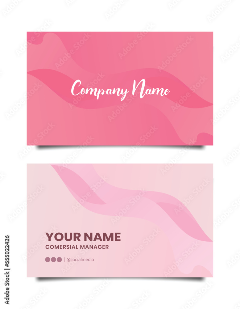 Fototapeta premium business card template with elegant background and pretty colors