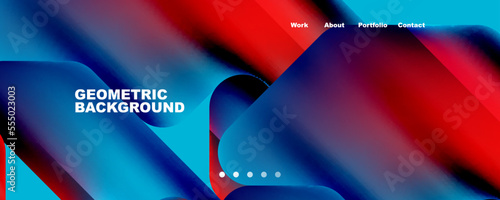 Geometric fluid shapes with liquid colors abstract background. Vector Illustration For Wallpaper, Banner, Background, Card, Book Illustration, landing page