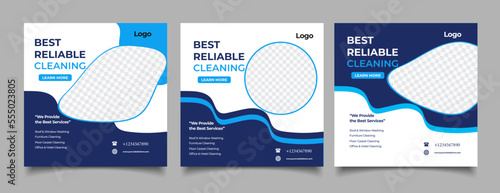  cleaning service social media post template
