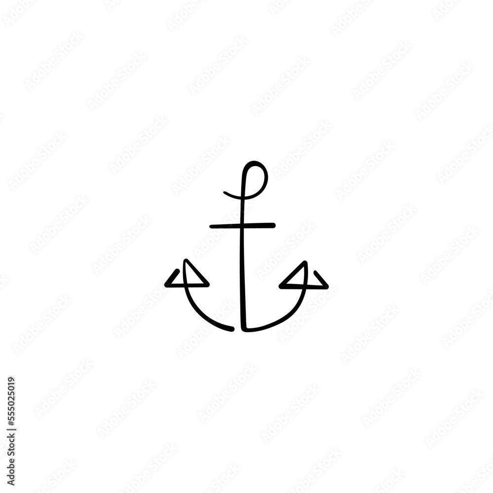 Anchor Line Style Icon Design Anchor Line Style Icon Design