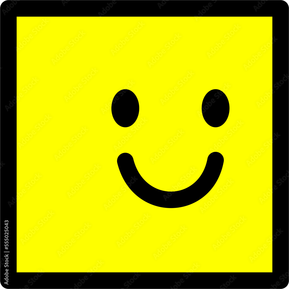 Fototapeta premium Right Square Emoji With Smile