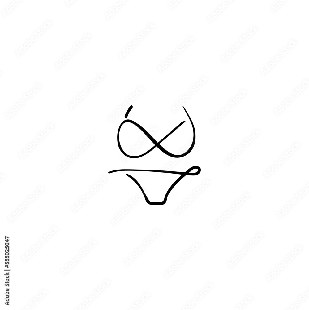 Bikini Line Style Icon Design