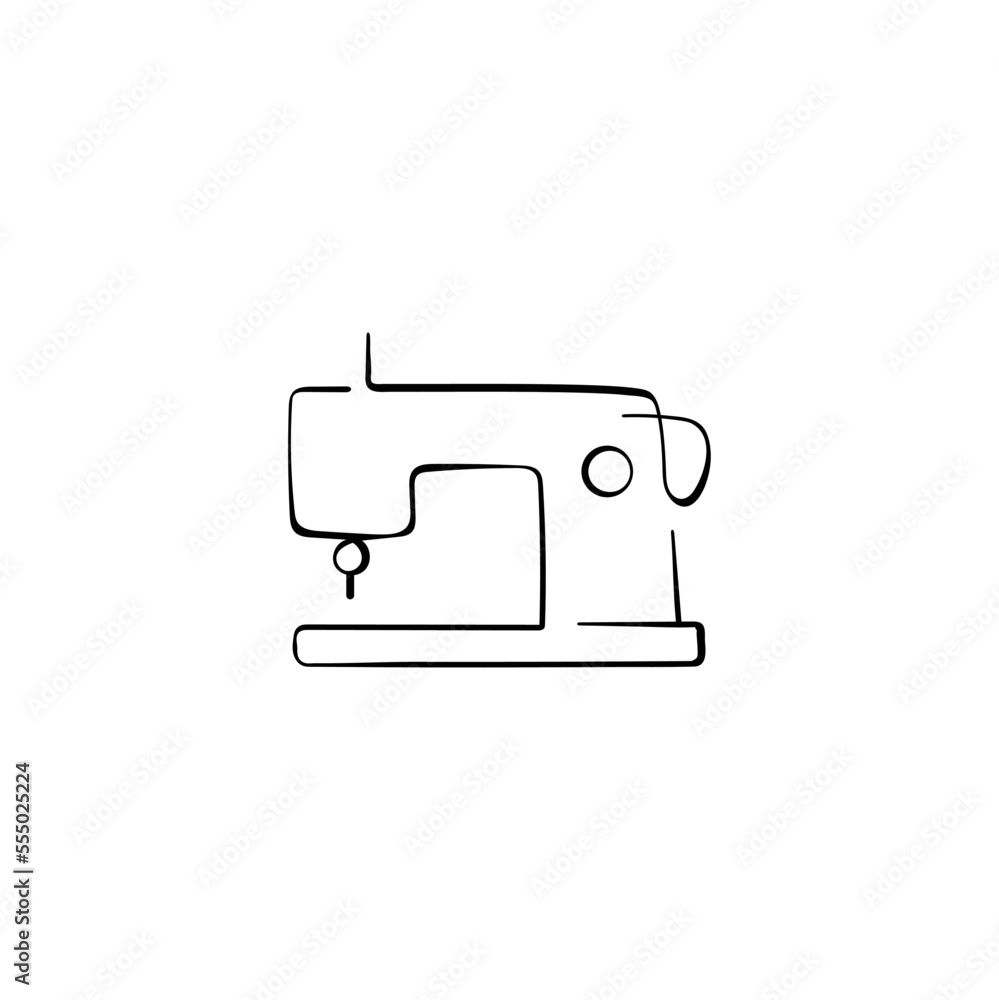Sewing Line Style Icon Design