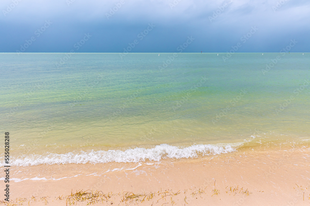 Beautiful Water of The Atlantic Ocean on Sombrero Beach, Florida, USA