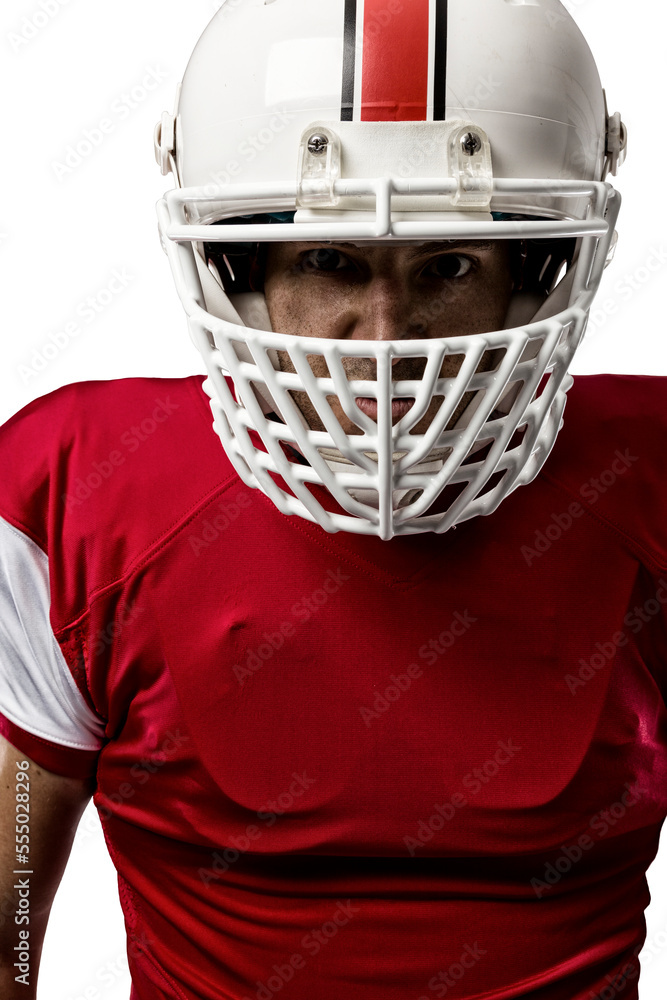 Football Player with a Red uniform on a transparent background. PNG file. Football Player with a Red uniform on a transparent background. PNG file.