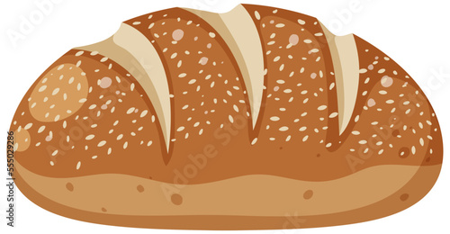 Loaf of bread isolated