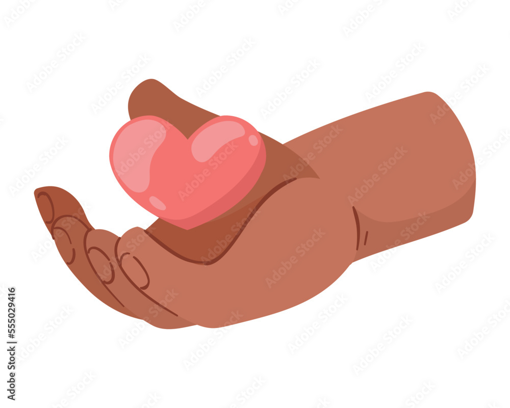 afro hand with heart afro hand with heart