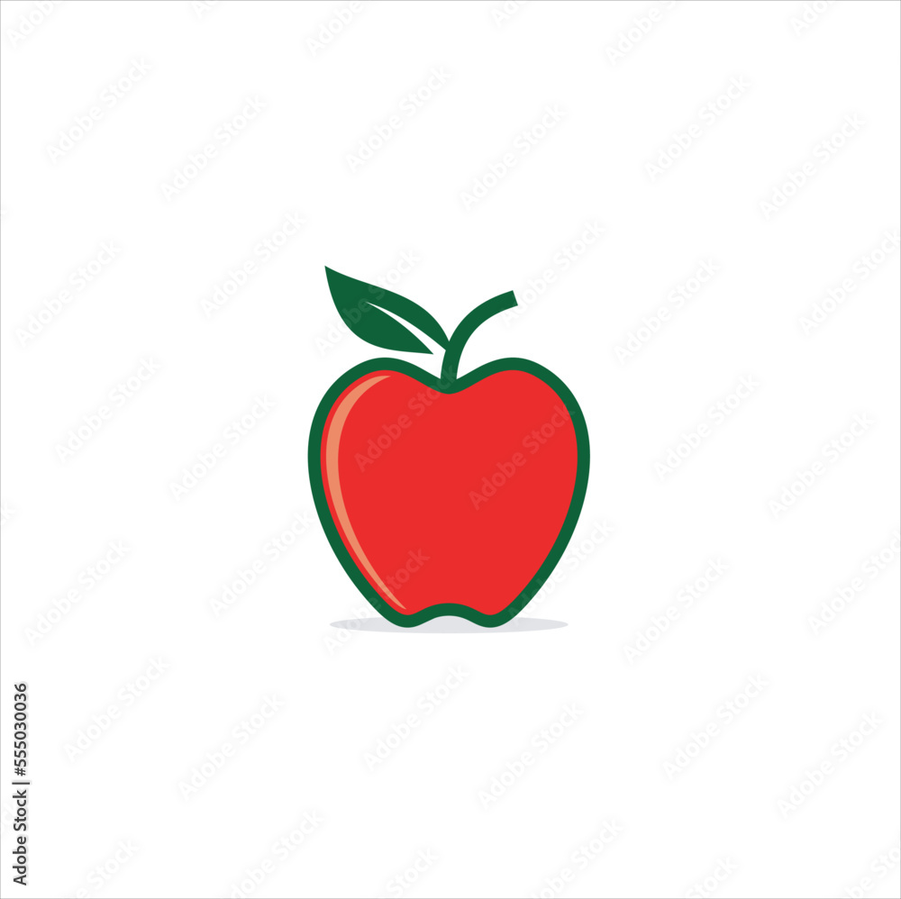 Fototapeta premium Apple icon logo. Apple vector illustration design icon logo template.