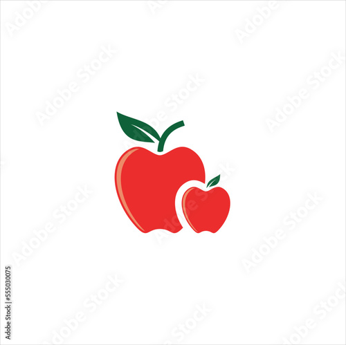Apple icon logo. Apple vector illustration design icon logo template.