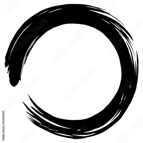 Enso Zen Japanese Circle Brush Vector Illustration Ink Vector Art
