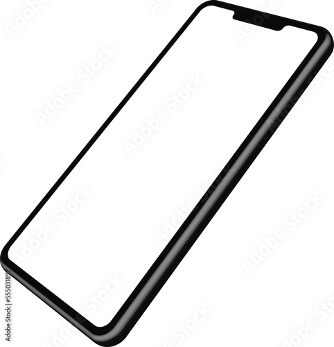Smartphone mockup with blank screen for display your work
