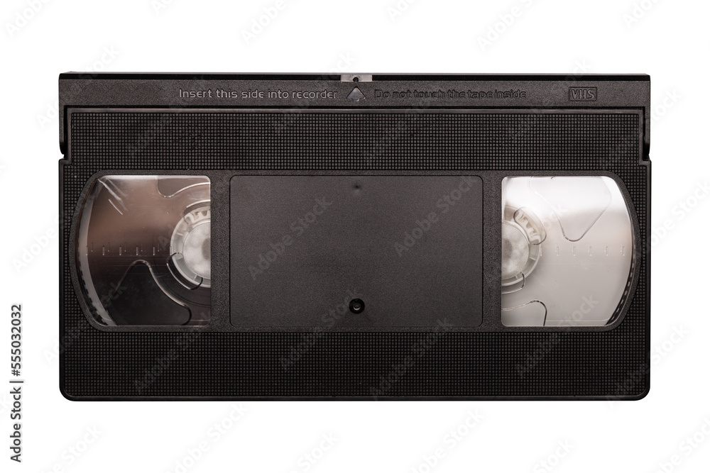 VHS tape front realistic png asset isolated on transparent background