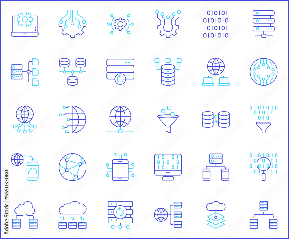 Simple Set of big data Related Vector Line Icons.
Vector collection of database, network, processing, analytics, search, mining, filter, flow, cloud and design elements symbols or logo elements Simple Set of big data Related Vector Line Icons.
Vector collection of database, network, processing, analytics, search, mining, filter, flow, cloud and design elements symbols or logo elements
