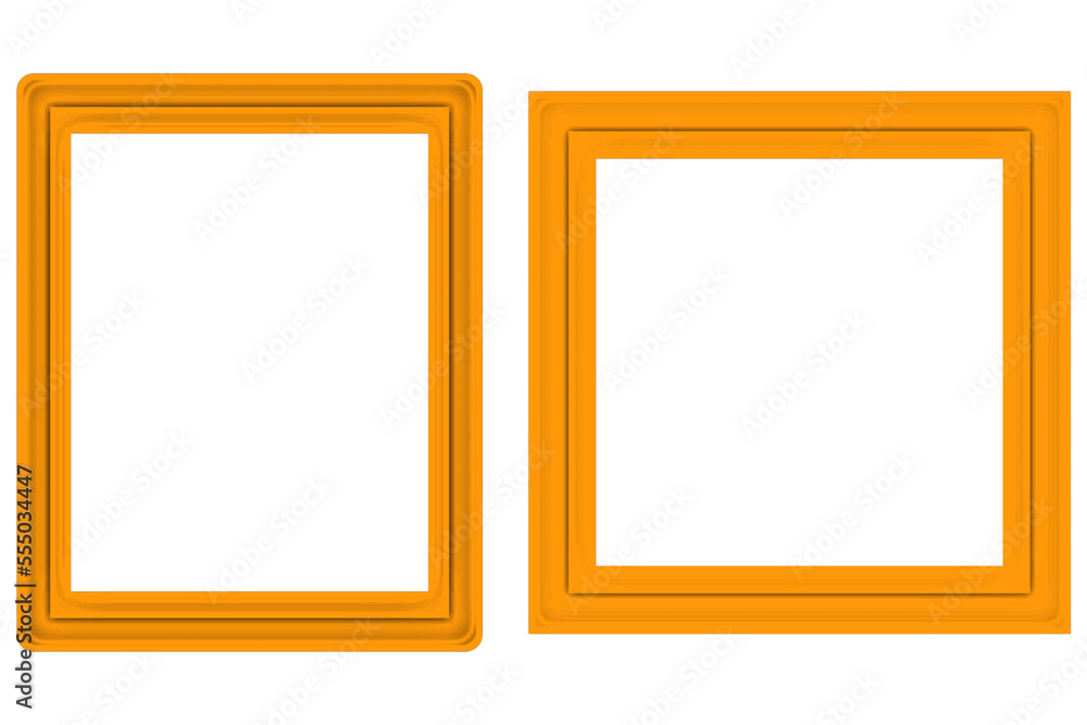 set of frames png. Set of realistic wooden frames png useful for your