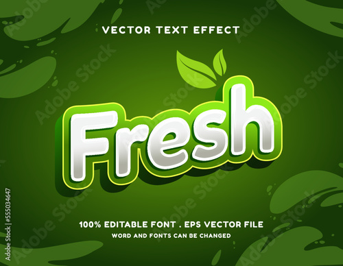 Fresh natural editable text effect