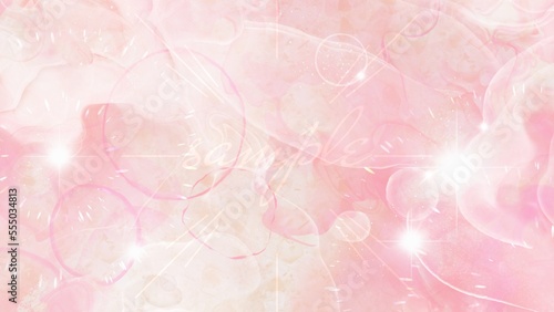 アルコールインクアート風イラスト　パステルピーチ