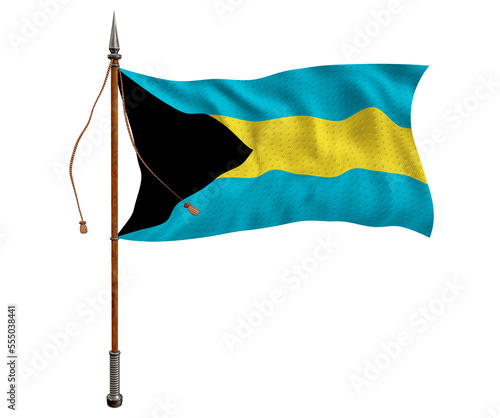 National flag of Bahamas. Background with flag of Bahamas.