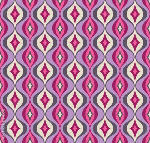 Ogee pattern. Colorful abstract pattern. Multicolor ogee pattern. Traditional oriental art. Beautiful colored-wavy pattern.