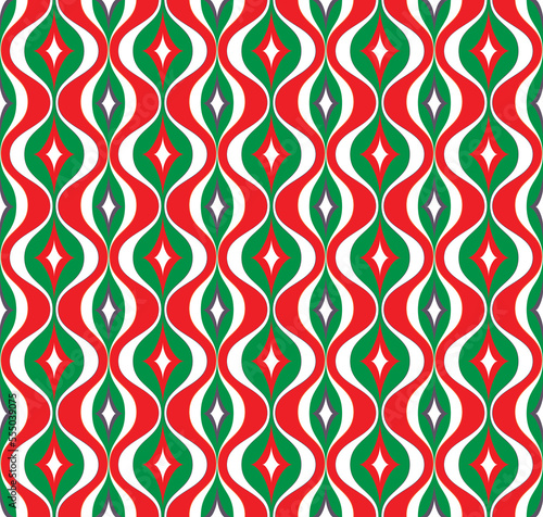 Ogee pattern. Colorful abstract pattern. Multicolor ogee pattern. Traditional oriental art. Beautiful colored-wavy pattern.