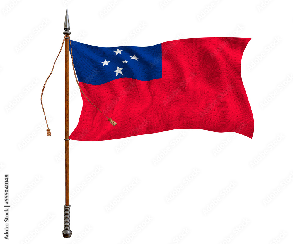 National flag of Samoa. Background with flag of Samoa. National flag of Samoa. Background with flag of Samoa.