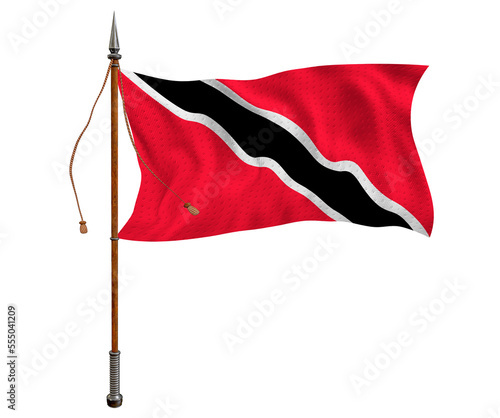 National flag of Trinidad and Tobago. Background with flag of Trinidad and Tobago.