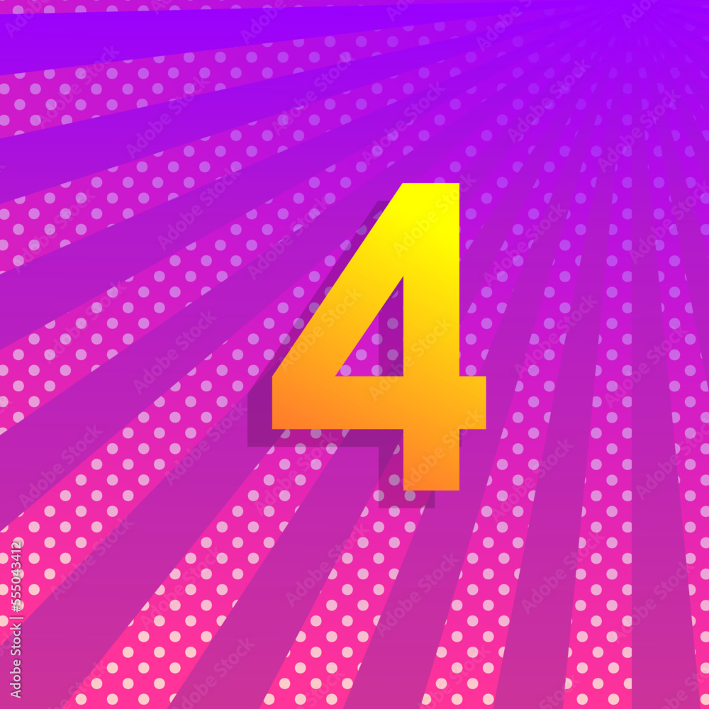 Fototapeta premium Number days left countdown vector illustration template 4