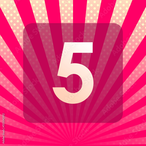 Number days left countdown vector illustration template 5
