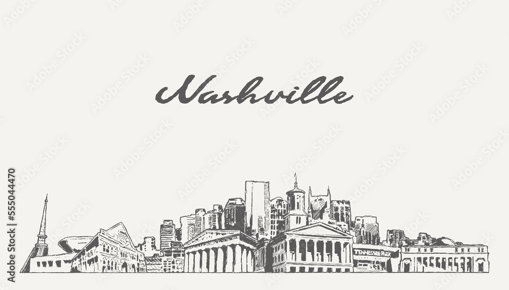 Nashville skyline, Tennessee, USA
