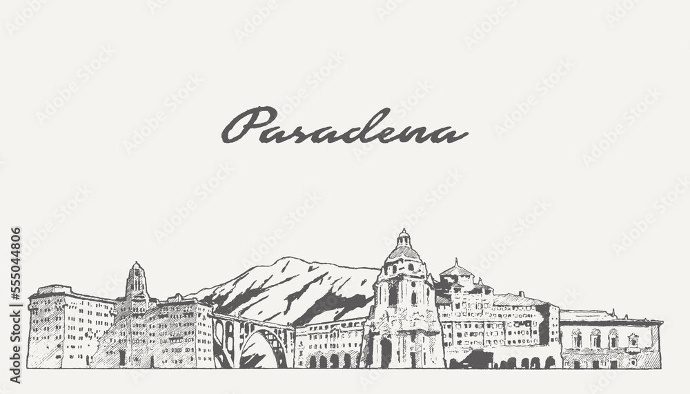 Pasadena skyline, California, USA