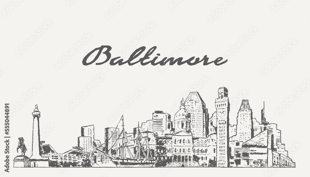 Baltimore skyline, Maryland, USA Baltimore skyline, Maryland, USA