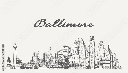 Baltimore skyline, Maryland, USA
