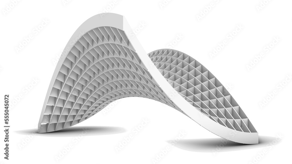 Waffle Structure - SET2 - Perspective View 2 Waffle Structure - SET2 - Perspective View 2