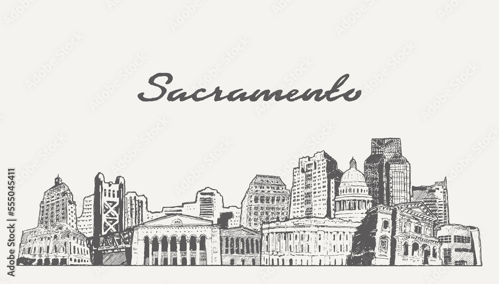 Sacramento skyline, California, USA