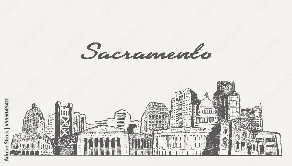 Obraz premium Sacramento skyline, California, USA