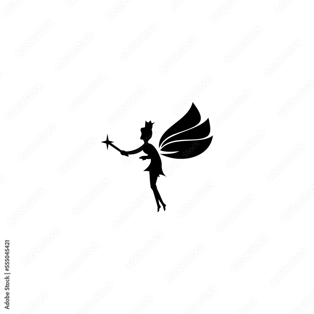 Fototapeta premium Flying Fairy logos and symbols. fairy logo to icon beauty
