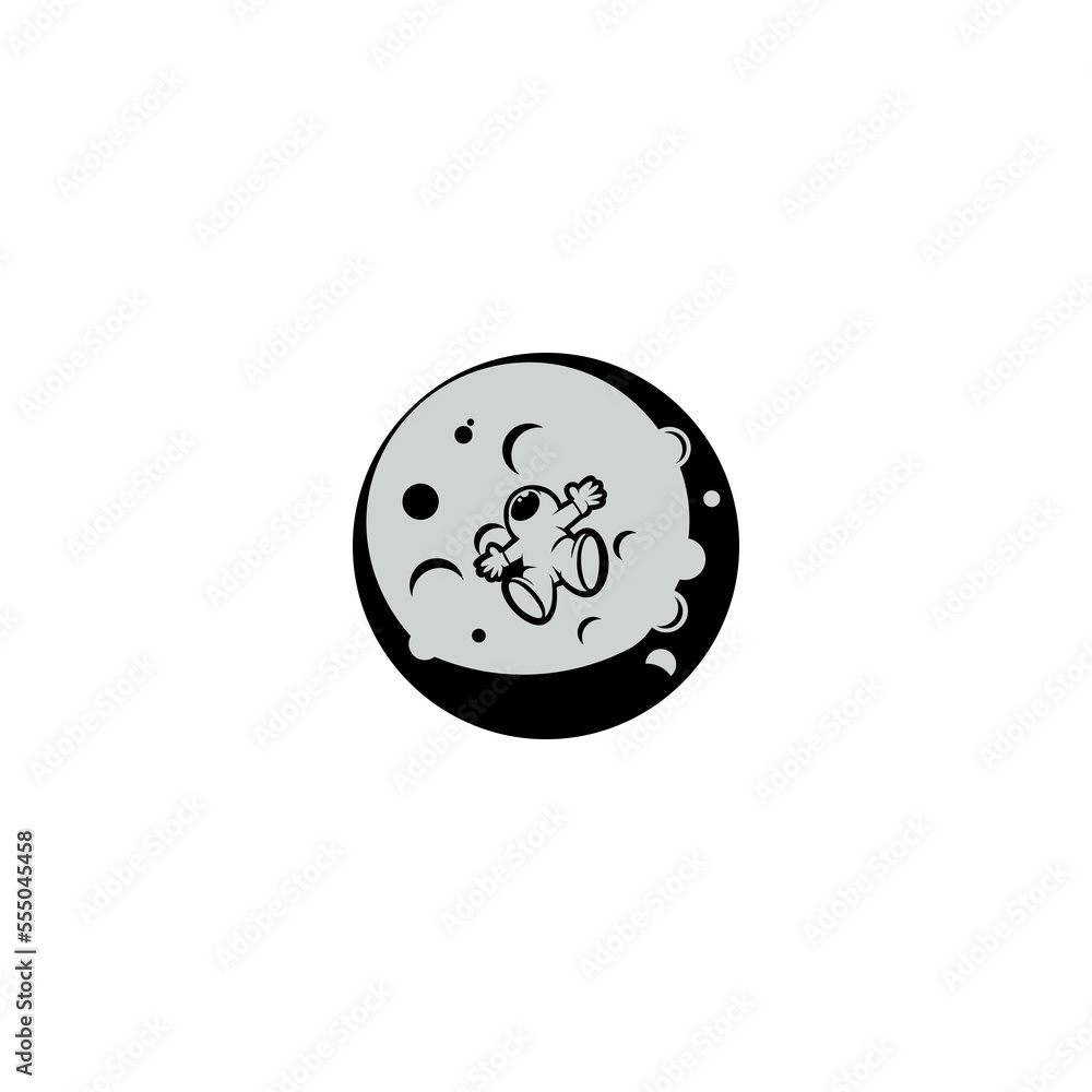 Astronaut logo template design. Astronaut Flying Cartoon Vector Icon Illustration. Astronaut logo template design. Astronaut Flying Cartoon Vector Icon Illustration.