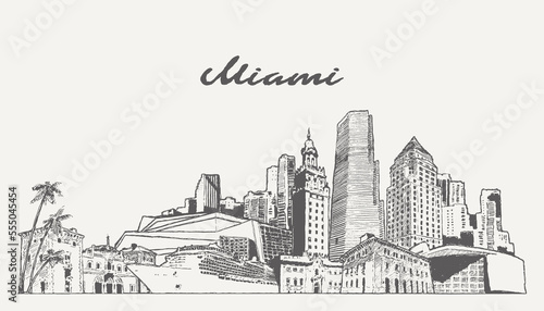 Miami Beach skyline, Florida, USA
