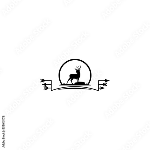 Dear hunter logo vector template.Hunting logo. suitable for company logo, print, digital, icon, apps, and other marketing material purpose
