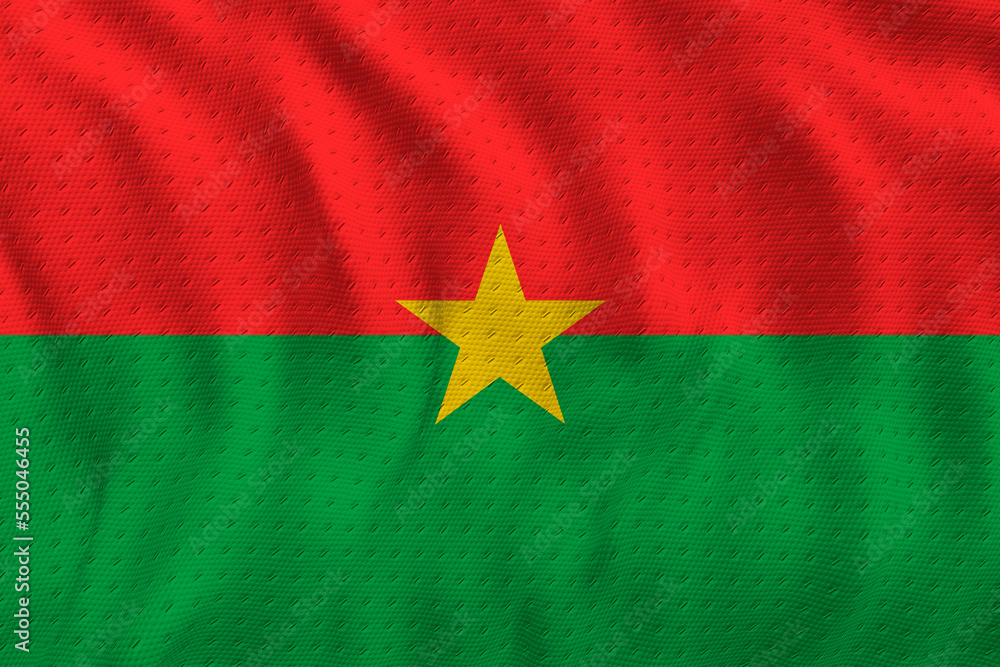National flag of Burkina Faso.. Background with flag of Burkina Faso.. National flag of Burkina Faso.. Background with flag of Burkina Faso..